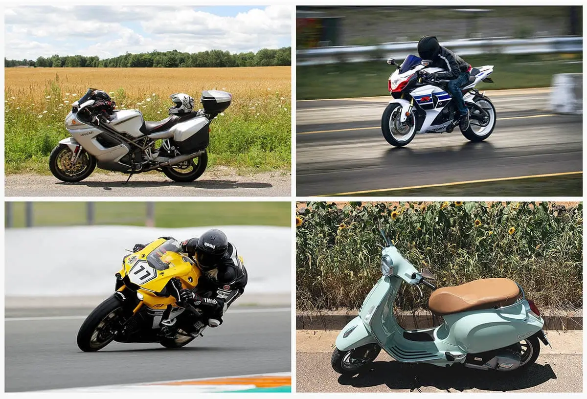 Opony do motocykla turystycznego, szosowo-sportowego, sportowego i skutera